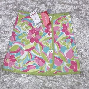 NWT Gymboree reversible skirt floral tropical flamingo skirt size 6